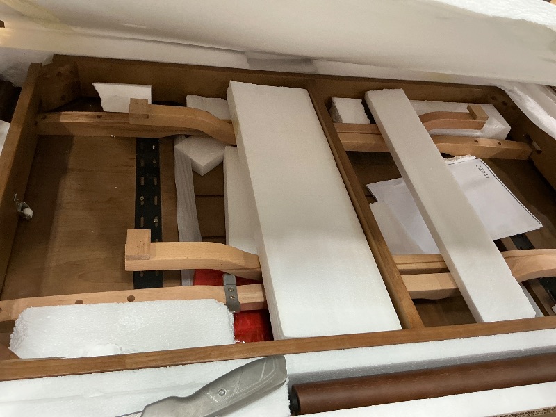 View 2 of *** PARTS ONLY MAJOR DAMAGE AND TABLE ONLY UNKNOWN IF MISSING PARTS CHAIRS NOT INCLUDED**
DONGMUWUJEE Solid Wood Extendable Dining Table (Walnut)