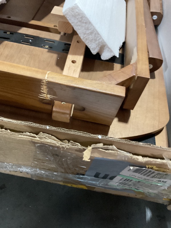 View 4 of *** PARTS ONLY MAJOR DAMAGE AND TABLE ONLY UNKNOWN IF MISSING PARTS CHAIRS NOT INCLUDED**
DONGMUWUJEE Solid Wood Extendable Dining Table (Walnut)