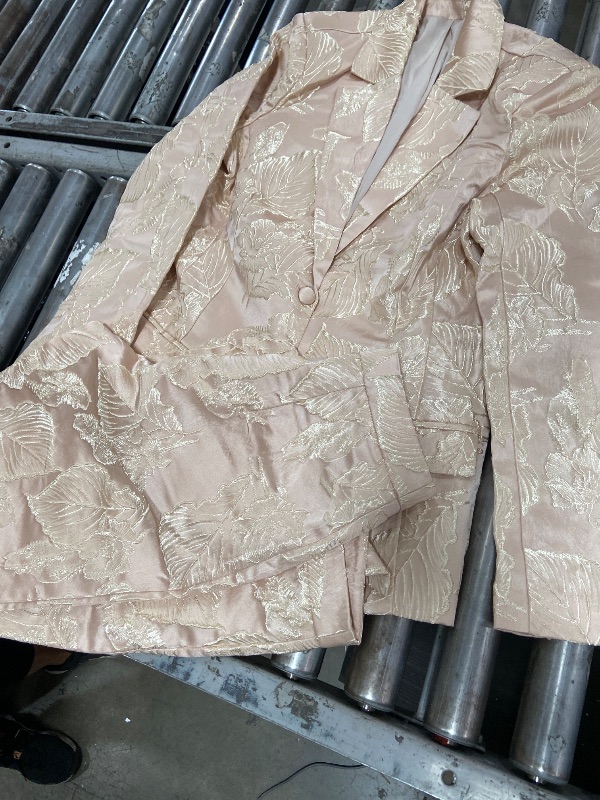 View 3 of ***MINOR DAMAGE***VOUIAO Women's Floral Pants Suit Set XXL Light Pink