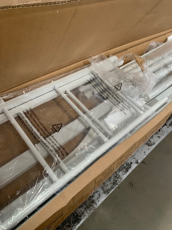 View 3 of    Incomplete item, parts only***
Garvee Twin Daybed, Metal Day Bed with Stylish Headboard, Heavy Duty Steel Slats Platform for Living Room, Under-Bed Storage Space, Bedroom and Guest Room, White