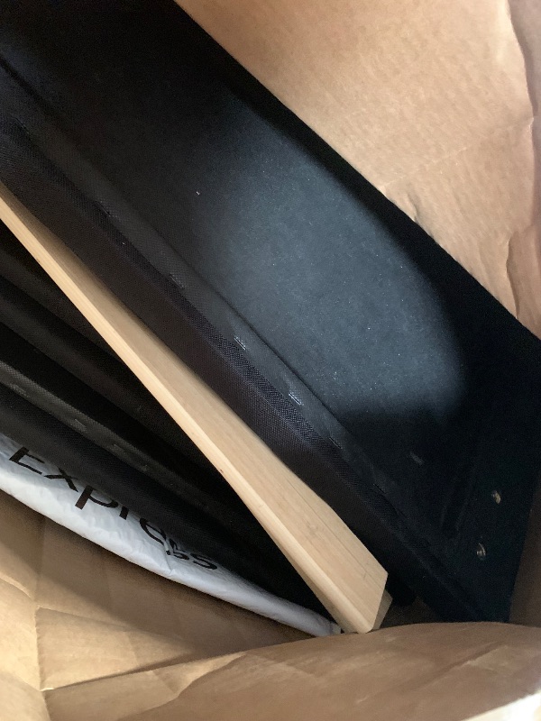 Photo 1 of    Incomplete item, parts only***
Feonase Full Size Lift Up Storage Bed Frame, Linen Upholstered Platform Bed with Wingback Headboard, Hydraulic Storage, No Box Spring Needed, Black