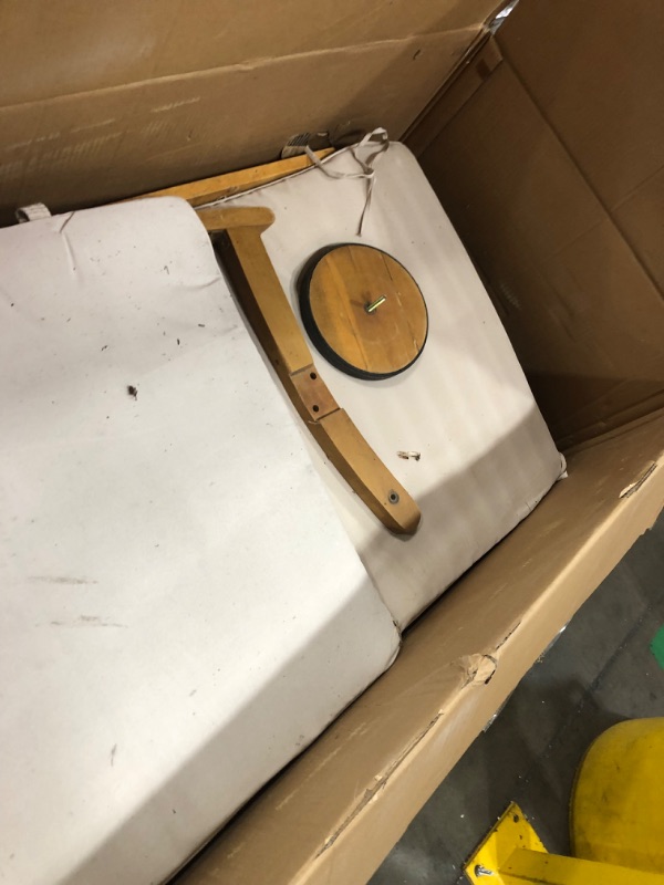 Photo 1 of ****PARTS ONLY , DAMAGED incomplete item** Outdoor Chaise Lounge Chairs  Adjustable Backrest Reclining Chairs for Outside WHITE CUSHIONS