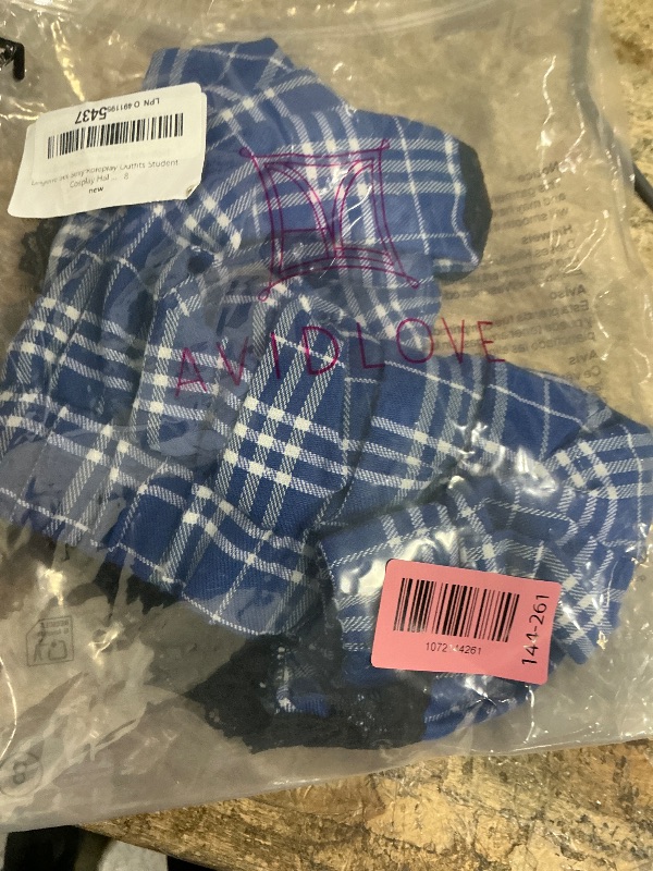 Photo 1 of *** CHECK COMMENTS*** Avidlove Women Plus Size Schoolgirl Lingerie Set Sexy Roleplay Outfits Student Cosplay Halloween Costume with Mini Skirt(Blue,16 Plus)