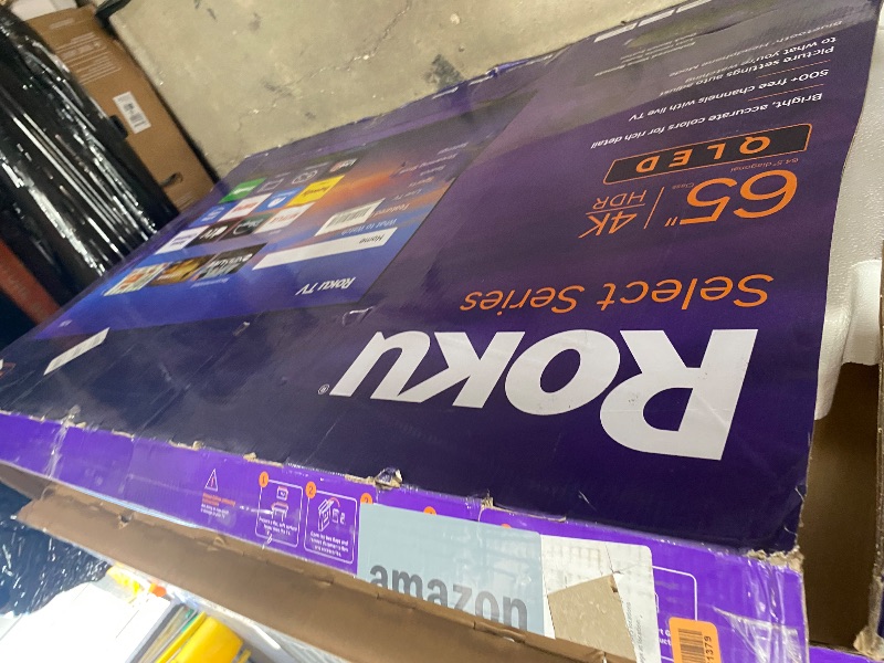 Photo 1 of ***DAMAGED PARTS ONLY***Roku Smart TV 2026 – 65-Inch Select Series, 4K QLED TV – Roku TV with Voice Remote – Flat Screen QLED Television with Wi-Fi for Streaming Live Local News, Sports, & Movies – Bluetooth Headphone Mode