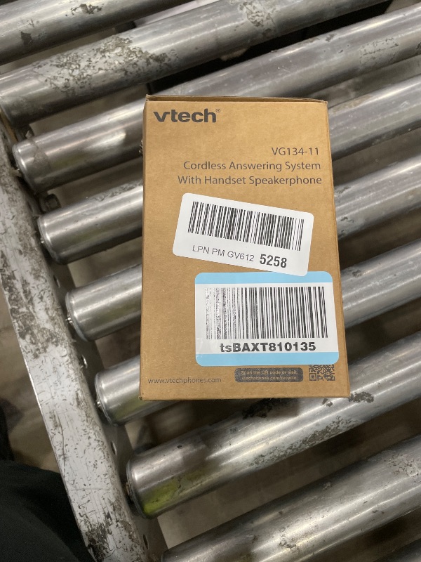 Photo 1 of [New] VTech VG134-11 DECT 6.0 Cordless Home Phone with Bluetooth Connection, Digital Answering Machine, Backlit Display,Full Duplex Speakerphone, Caller ID/Call Waiting,1000 ft Range (Black)