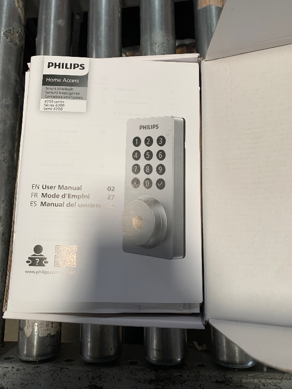 Photo 1 of ***SEE NOTES***Philips Wi-Fi Door Lock, WiFi Smart Lock Keyless Entry Deadbolt for Front Door, Remote Control, Built-in WiFi, APP Fingerprint Passcode Unlock, Auto Locking
