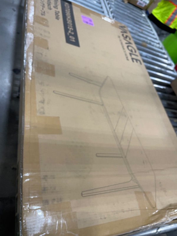 Photo 1 of **MISSING BOX 2, PARTIAL SET** VASAGLE MAEZO Collection - Extendable Dining Table for 4/6/8, Kitchen Table with Tapered Legs, Curved Transitions, for Dining Room, Kitchen, Home Office, Honey Brown UKDT090K01V1