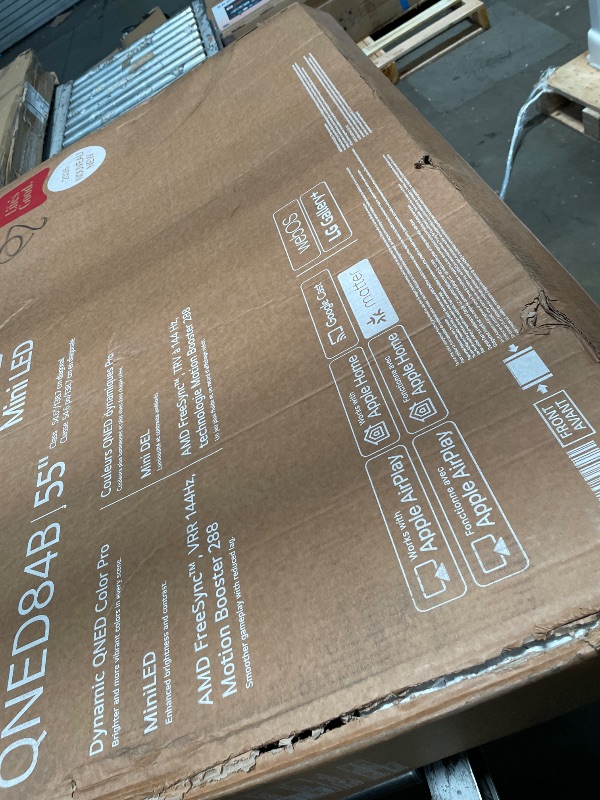 Photo 1 of ***DAMAGED PARTS ONLY*** LG 55-Inch Class QNED evo AI QNED84B Series Mini LED 4K Smart TV w/HDR10, AI Super Upscaling 4K, Filmmaker Mode, Wow Orchestra, Compatible with Alexa (55QNED84BUA, 2026)