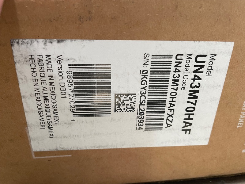 Photo 1 of **DAMAGED PARTS ONLY ***Samsung 43-Inch Class Mini LED M70H Series Samsung Vision AI Companion Smart TV (2026 Model, 43M70H) LED Processor 4K, Pure Spectrum Color, Motion Xcelerator + DLG 120Hz