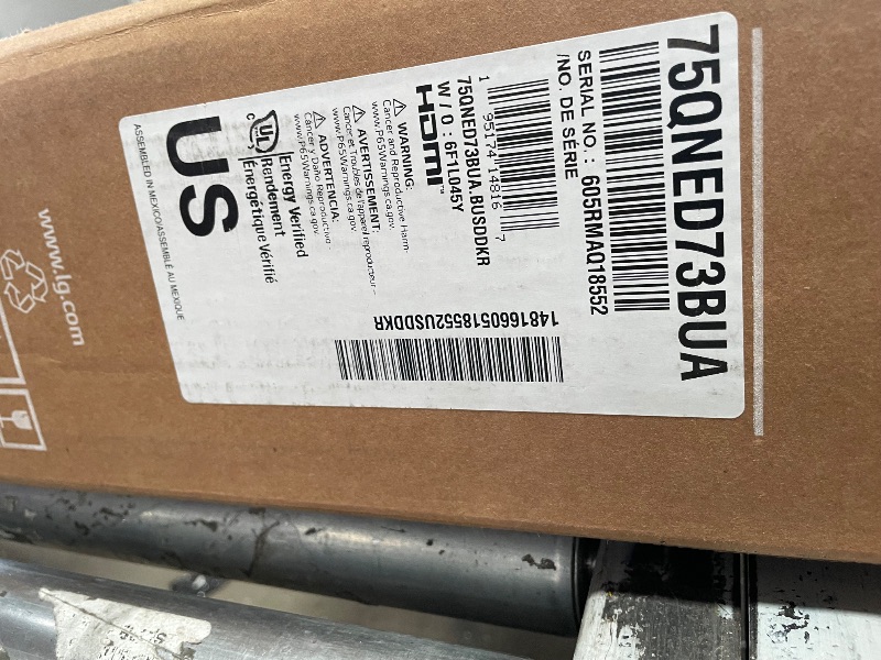 Photo 1 of ***DAMAGED, PARTS ONLY ***LG Amazon Exclusive 75-Inch Class QNED AI 4K QNED73 Series Mini LED Smart TV w/AI Sound Pro, HDR10, AI 4K Super Upscaling, Filmmaker Mode, Wow Orchestra, Compatible with Alexa (75QNED73BUA, 2026)
