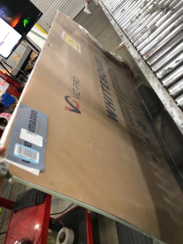 Photo 1 of *DAMAGE* VIZ-PRO Dry Erase Board/Magnetic Whiteboard, 96 x 48 Inches, Large Wall Mounted Board for School Office and Home 8' x 4'
