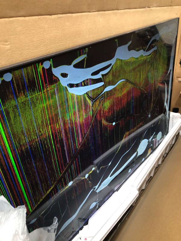 Photo 1 of ***DAMAGE SCREEN FOR PARTS ONLY******* LG Amazon Exclusive 85-Inch Class QNED AI 4K QNED73B Series Mini LED Smart TV w/AI Sound Pro, HDR10, AI 4K Super Upscaling, Filmmaker Mode, Wow Orchestra, Compatible with Alexa (85QNED73BUA, 2026)