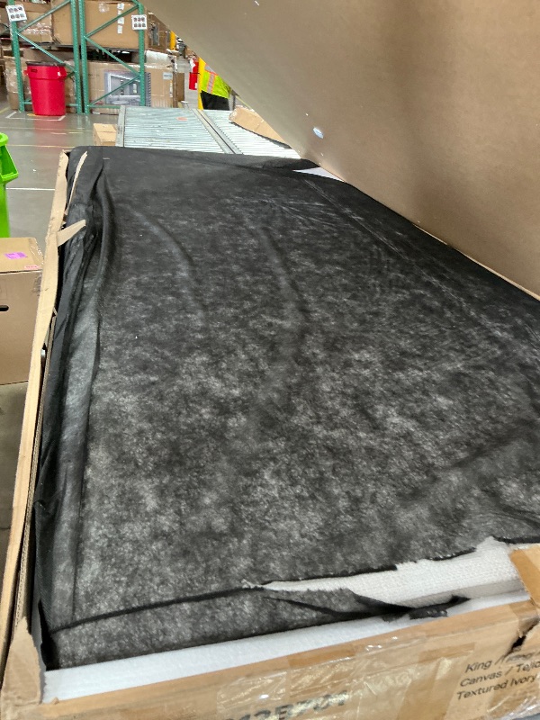 Photo 1 of *** PARTIAL SET *** Ball & Cast California King Size Bed Frame,Upholstered Platform Bed with 54" Wingback Headboard & Solid Wood Legs, No Box Spring Needed, Free Noise, Easy Assembly,Textured Ivory