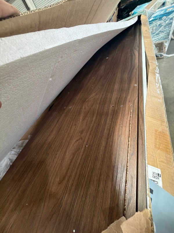 View 3 of **Parts Only** Alpen 70" Mid Century Modern Walnut TV Stand