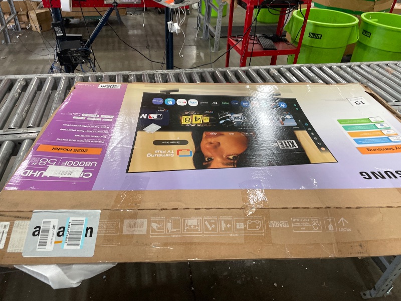 Photo 1 of **DAMAGED SCREEN** Samsung 58-Inch Class Crystal UHD U8000F 4K Smart TV (2025 Model) Endless Free Content, Processor, MetalStream Design, Knox Security, Alexa Built-in
