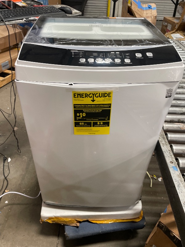 Photo 1 of **PARTS ONLY** BLACK+DECKER 3.0 Cu. Ft. Portable Washer, 26.5 lb. Capacity Washing Machine, 6 Cycles, Quick Connect Sink Adapter and Drain Hose Included, Transparent Lid & LED Display, BPW30MW, White