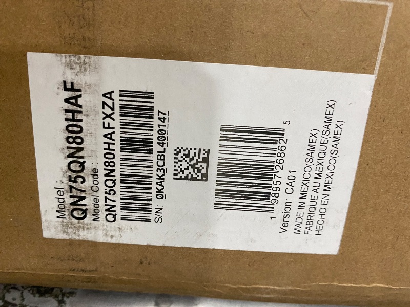 Photo 1 of ***DAMAGED PARTS ONLY*** Samsung 75-Inch Class Neo QLED QN80H Series Samsung Vision AI Smart TV (2026 Model, 75QN80H) Quantum Mini LED Full Array, Motion Xcelerator 144Hz, 4K AI Upscaling, Alexa Built-in