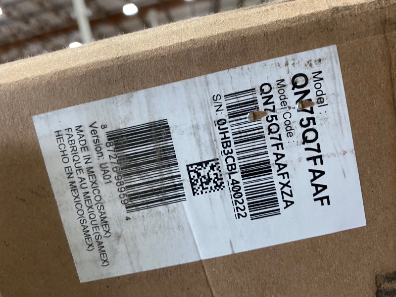 Photo 1 of **DAMAGED, PARTS ONLY** Samsung 75-Inch Class QLED Q7F Series Samsung Vision AI Smart TV (2025 Model, 75Q7F) Quantum HDR, Object Tracking Sound Lite, Q4 AI Gen1 Processor, 4K upscaling, Gaming Hub, Alexa Built-in