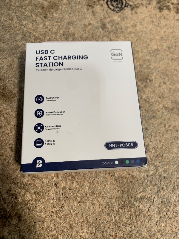Photo 1 of [2026 Updated] USB C Fast Charger, 100W GaN 6 Port Type C Charging Station Hub Block Cube, USB C Wall Charger Power Strip Adapter Plug for iPad iPhone 17 16 15 14 Pro Max Pixel Note Galaxy, 5ft Cord