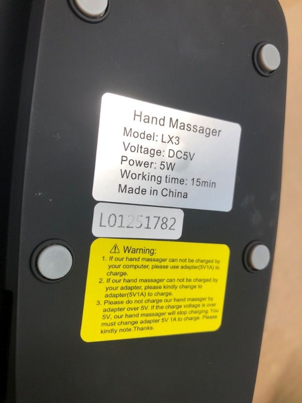 Photo 1 of **ONLY HAND MASSAGER, MISSING ALL OTHER PIECES** Lunix LX3 FSA Carpal Tunnel & Wrist Pain Relief Device, Heated Air Compression Hand Massager Machine for Arthritis & Finger Numbness, Cordless, Charcoal Black