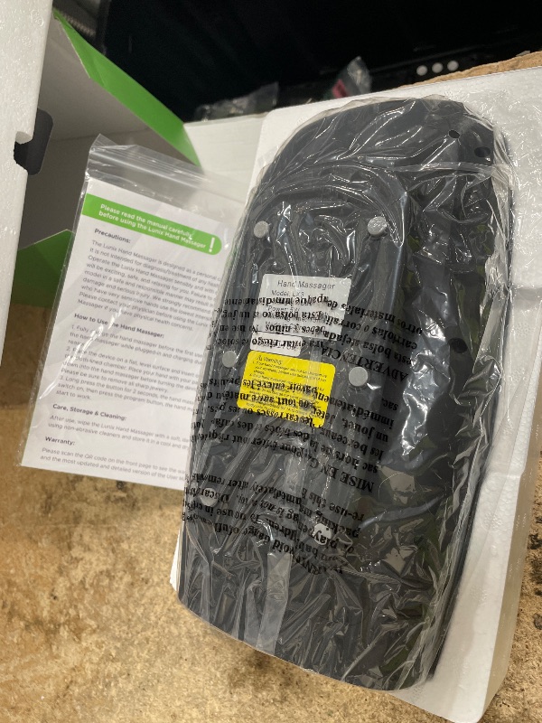 Photo 1 of **ONLY HAND MASSAGER, MISSING ALL OTHER PIECES** Lunix LX3 FSA Carpal Tunnel & Wrist Pain Relief Device, Heated Air Compression Hand Massager Machine for Arthritis & Finger Numbness, Cordless, Charcoal Black