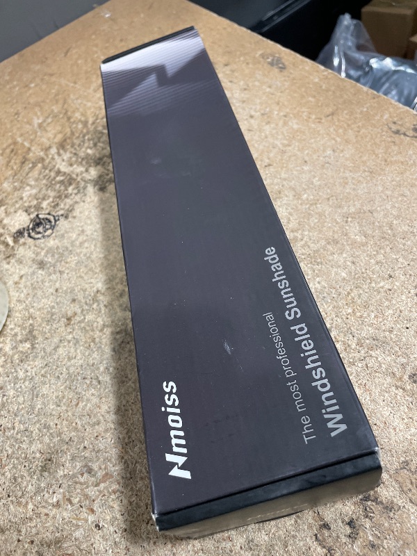 Photo 1 of [Upgraded] Nmoiss Windshield Sun Shade Umbrella - [Vinyl Coating Heat Shield] Protect Car from Sun Rays & Heat Damage Keep Cool and Protect Interior, Spring Structure Edge Medium 56" L x 31" W