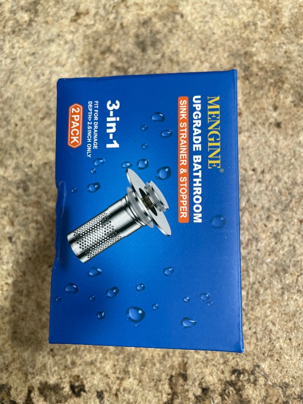 View 2 of ?Bathroom Sink Drain Strainer,Universal Pop-Up Sink Stopper Hair Catcher, Anti-Clog Stainless Steel Drain Filter Basket, Removable Sink Drain for Bathroom Sink Stopper