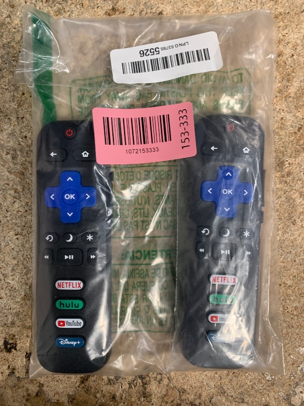 Photo 1 of (Pack of 2) Replacement Remote Control Only for Roku TV, Compatible for TCL Roku/Hisense Roku/Onn Roku/Sharp Roku/Element Roku/Westinghouse Roku/Philips Roku Smart TVs (Not for Roku Stick and Box)