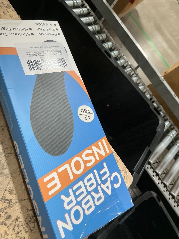 Photo 1 of 1 Pair Carbon Insole - Men Women Rigid Shoe Insert with Carbon Foot Plate for Hallux Rigidus Limitus, Turf Toe, Morton's Toe (10.25' / 260mm - Men's 8.5 / Women's Size 9.5)