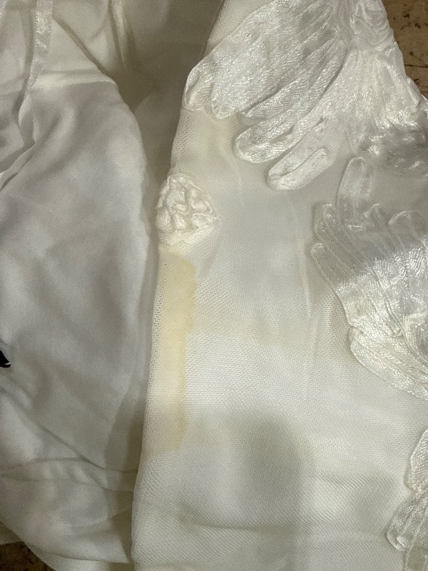 Photo 1 of ***MAKE UP STAIN  TOP OFDRESS*** ZESICA Cocktail Wedding Guest Dresses for Women 2026 Summer Strapless Floral Bodycon Mesh Tube Formal Party Midi Dress White Medium