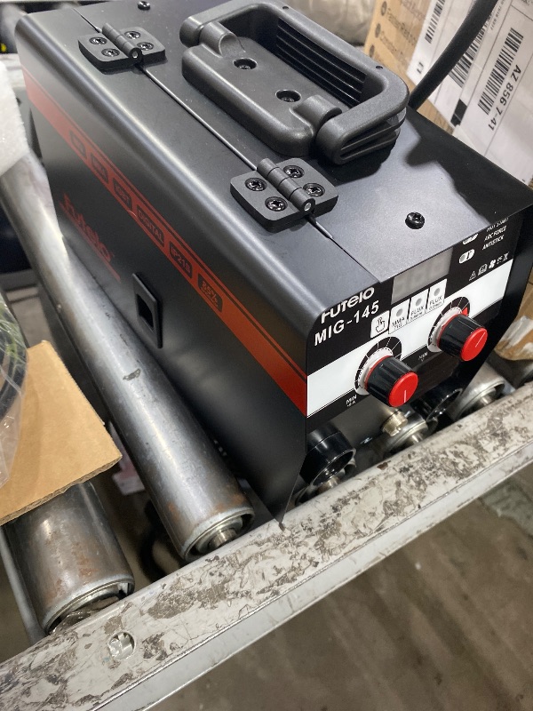 Photo 1 of **MISSING SOME ACCESSORIES** Futelo 145A MIG Welder, 3 in 1 Flux Core/Lift TIG/Stick Welding Machine 110V IGBT Inverter Gasless Welder with Synergy Control for Metal Repair & DIY Projects