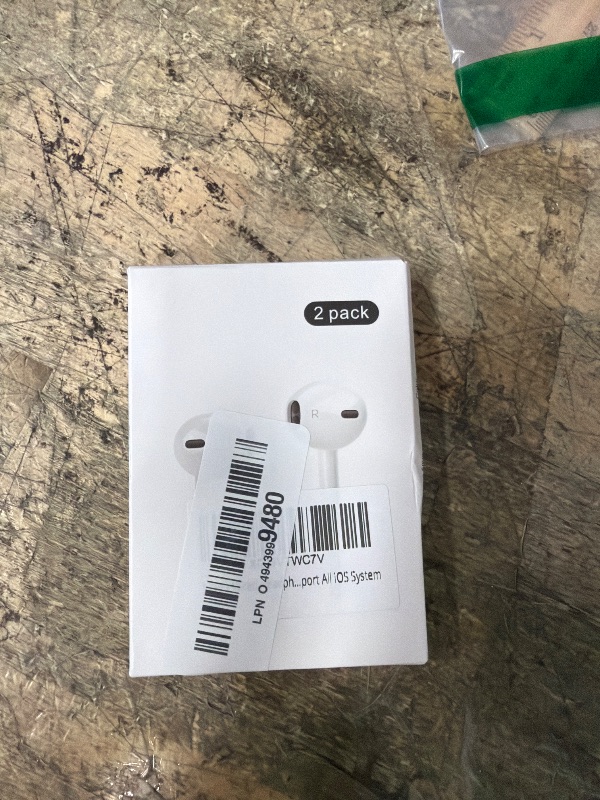 View 2 of [Apple MFi Certified] Wired Headphones for iPhone Earbuds with Built-in Microphone & Volume Control Nosie Reduction Earphones Headsets Compatible with iPhone 14 13 12 11 Pro Max XS XR X 8 7, 2 Pack