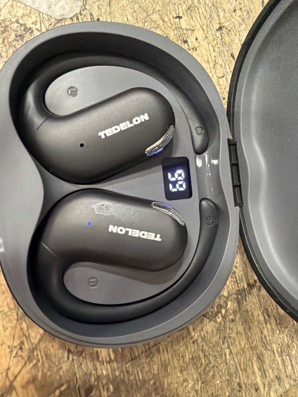 Photo 1 of **Left Does NOT WORK** Ear Earbuds, 50H Open Ear Headphones Bluetooth 5.4, IPX6 Open Ear buds Wireless with Adjustable Ear hook, Hi-res Stereo, AI Clear Call, Lightweight, Wireless Over Earbud for Workout, Gym, Running