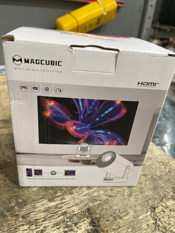 Photo 1 of ?Electric Focus?Magcubic Mini Projector 4K Support, Smart Projector with WiFi 6 and Bluetooth 5.4, 5W Soundbase Speaker, 180° Rotation, Portable Proyector for Home Theater
