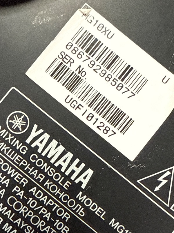 View 3 of **POWERS ON BUT GIVES NO SIGNAL** YAMAHA MG10XU 10-Input Stereo Mixer with Effects