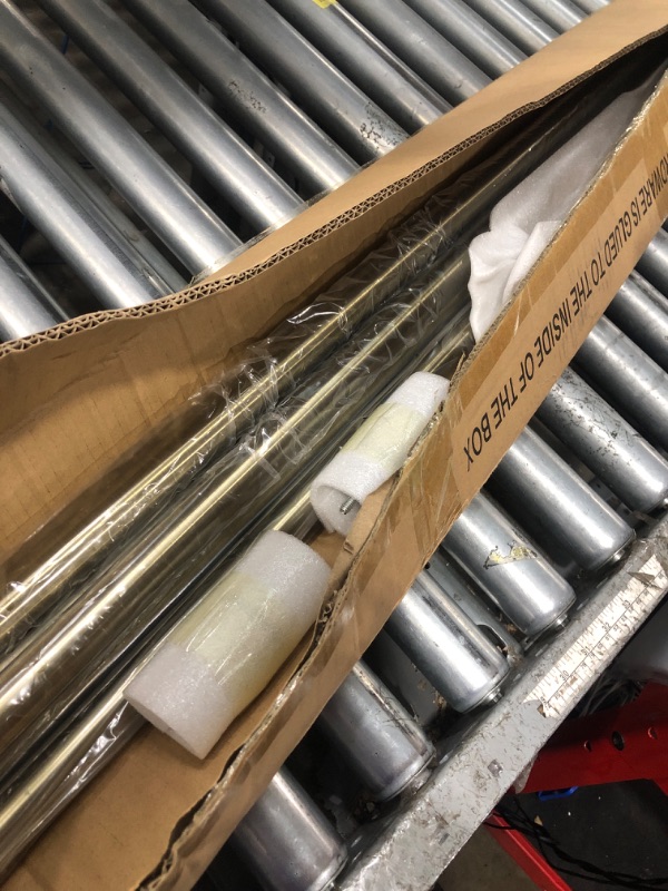Photo 1 of 1 1/8 Inch Diameter Curtain Rods 144 to 240 Inches(12-20ft), Telescoping Heavy Duty Large Drapery Rod with Adjustable Aluminum Alloy Bracket, Solid End Caps for Windows Decoration, Antique Bronze