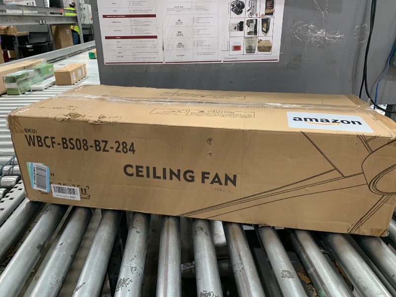Photo 1 of **ACTUAL RETAIL IS $299.99 ***VONLUCE Ceiling Fans with Lights, 60 Inch Ceiling Fan and Remote, 3CCT, 6 Speeds Reversible Quiet DC Motor, Ceiling Fan for Living Room Farmhouse Bedroom Kitchen Patio Indoor, Nickel