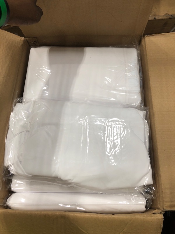 Photo 1 of 12 Pack Round Tablecloth 120 Inch Cloth White Tablecloth for Round Tables, Washable Polyester Table Cloth Stain and Wrinkle Resistant Decorative Table Cover for Wedding Party Dining Banquet