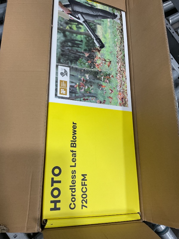Photo 1 of **NEEDS NEW BATTERY** HOTO Cordless Leaf Blower, MAX 720CFM 120MPH, Electric Lightweight Leaf Blower with Battery, USB-C Fast Charging, Handheld Mini Blower for Lawn Care, Snow, Yard, Leaves, Dust