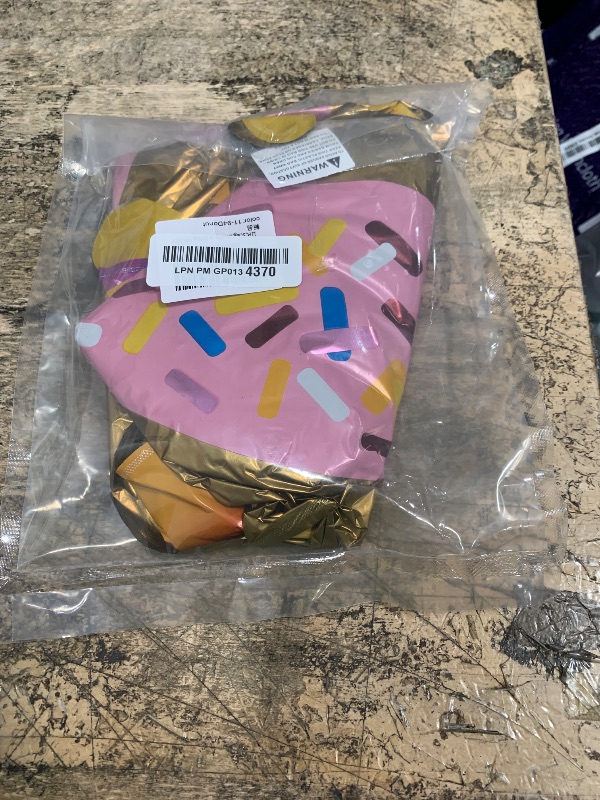 Photo 1 of ?12 PCS Large Donut Ice Cream Foil Balloons, Multicolor Sweet Candy Mylar Balloons, Huge Donut Ice Cream Themed Party Decorations for Spring Baby Shower Birthday Party Decor