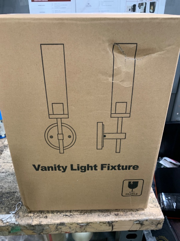View 2 of [Hardwired] Wall Sconces Set of Two, Brushed Nickel Bathroom Sconces with Milky White Glass, Modern Wall Light Fixtures for Bathroom Mirror Vanity, Living Room, Hallway, Stairway, Cabinet, Foyer