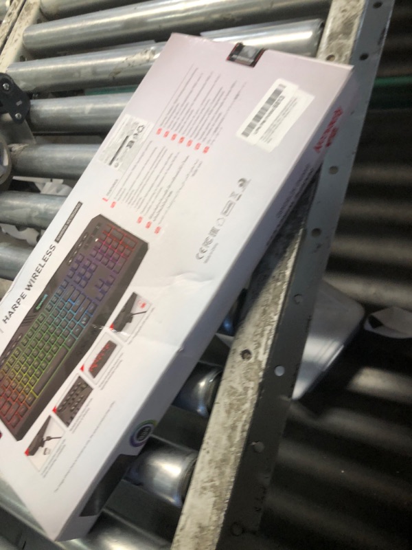 Photo 1 of ***NONFUNCTIONAAL FOR PAARTS ONLY***
Redragon K503 Wireless Gaming Keyboard, 3-Mode (2.4G/BT/USB), RGB LED Backlit, Multimedia Keys, Fully Programmable Silent Membrane Keyboard with Wrist Rest for Windows PC Games (Black)