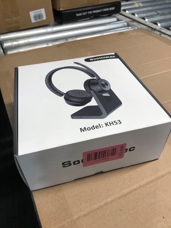 Photo 1 of (Upgraded Version) Wireless Headset, Bluetooth Headset with Noise Cancelling Microphone, Best Headphones with Mic Mute & USB Dongle for PC/Computer/Laptop/Cell Phones/Remote Work/Call Center