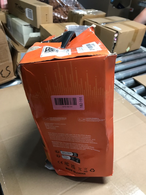 Photo 1 of ***MISSING PARTS***
Karaoke Machine, Portable Bluetooth Speaker with 2 Wireless Microphones for Adults & Kids with Lights, Karaoke Microphone with PA System Supports USB/TF/REC/FM/AUX for Home Party Home System Packages