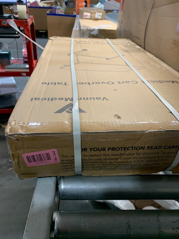 Photo 1 of ***FACTORY SEALED*** Vaunn Medical Pneumatic Adjustable Overbed Bedside Table with Wheels (Hospital and Home Use)