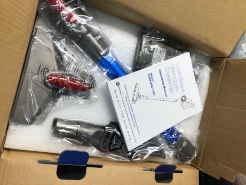 Photo 1 of ****PARTS ONLY,NON FUNCTIONAL ***** MBYULO Cordless Vacuum Cleaner, 580W 50Kpa Powerful Stick Vacuum, Up to 70Mins Rechargeable Battery, Vacuum Cleaners for Home Anti-Tangled Lightweight Handheld for Hardwood Floor, Carpets, Pet Hair