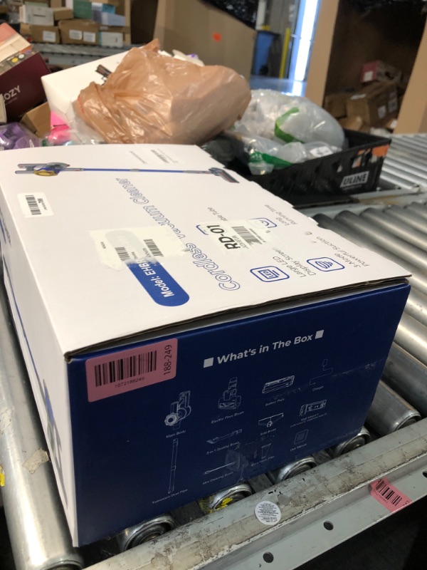 Photo 1 of ****PARTS ONLY,NON FUNCTIONAL ***** MBYULO Cordless Vacuum Cleaner, 580W 50Kpa Powerful Stick Vacuum, Up to 70Mins Rechargeable Battery, Vacuum Cleaners for Home Anti-Tangled Lightweight Handheld for Hardwood Floor, Carpets, Pet Hair