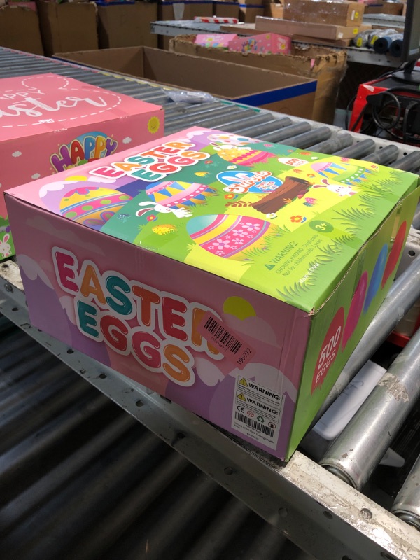 Photo 1 of [12 Surprise Golden Eggs] 500 Pack 2.3 Inch Plastic Easter Eggs, Empty Easter Eggs Fillable, Bright Colors Plastic Eggs Bulks for Easter Hunt, Easter Party Favor, Basket Stuffers Fillers