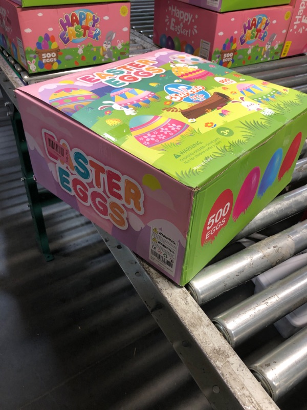 Photo 1 of [12 Surprise Golden Eggs] 500 Pack 2.3 Inch Plastic Easter Eggs, Empty Easter Eggs Fillable, Bright Colors Plastic Eggs Bulks for Easter Hunt, Easter Party Favor, Basket Stuffers Fillers