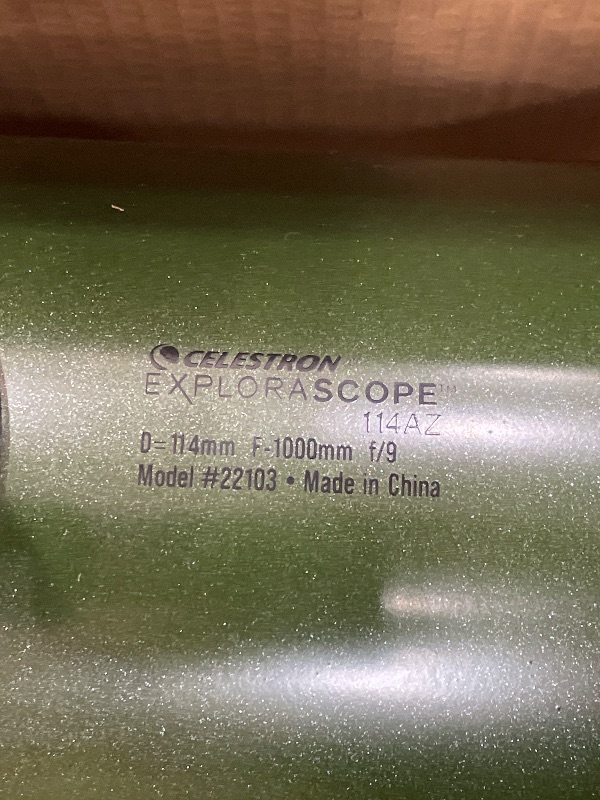 Photo 1 of *** MISSING PARTS , PARTS ONLY ***Celestron ExploraScope 114AZ Telescope